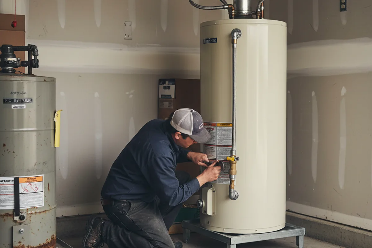 Water heater and shutoff valve replacement in Port Costa